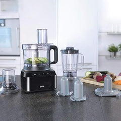 Braun Food Processor 800 W 2 speed settings with Pulse 2.1 L Bowl Capacity With Accessories Black