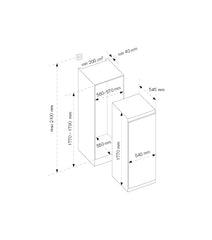 Bertazzoni Built-in Freezer 197 Litres