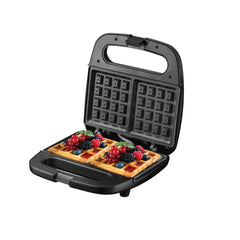 Home electric Waffle maker Stainless steel decoration, Black - HWM-489