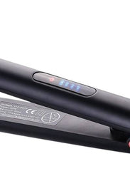 Home Electric Hair Straightener Ceramic, 30Watts, Plates Heat 220C Flar Iron, Black - HF-57