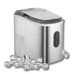 Home Electric Ice Maker, Water Shortage Reminder Full Ice, 105Watts, Silver - IM-201
