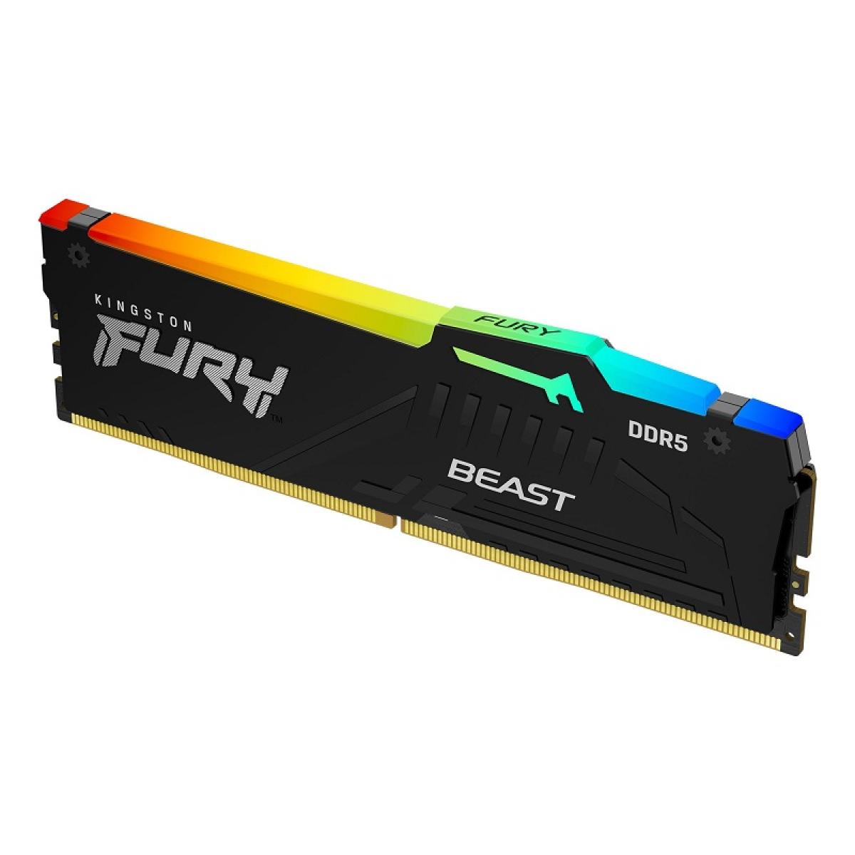 KingSton Fury Beast RGB Single 32GB DDR5 5600MT/s-CL40 Desktop Memory | KingSton FURY Beast DDR5 | - CompuMe