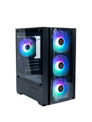 Defender M-ATX Gaming Case – 4 RGB Fans, Black