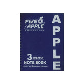 Five Apple Note Book A4 3 Subject