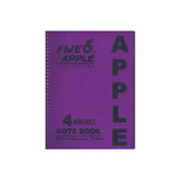 Five Apple Note Book A5 4 Subject