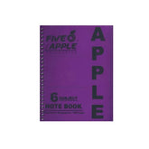 Five Apple Note Book A5 6 Subject