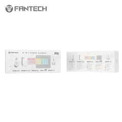FANTECH P51 5-IN-1 WHITE COMBO Keyboard+ Mouse + Mousepad + Headset + Headset stand