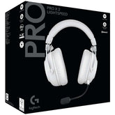 Logitech G PRO X 2 Lightspeed Wireless (White) 7.1 Surround Gaming Headset, Tri Mode (Bluetooth/2.4GHz/3.5mm) Detachable Boom Mic, 50mm Graphene Drivers, DTS:X Headphone 2.0, Up To 50 Hours Battery, For PC, PS5, PS4 | G PRO X 2 Lightspeed Wireless White |