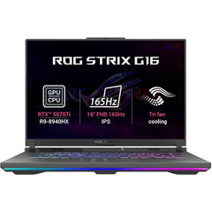 Asus Rog Strix G16 (2025) G614pr New 9gen Amd Ryzen™ 9 8940hx 16 Cores W/ Nvidia Rtx 5070 Ti 12gb Ddr7 & 16" Ips 165hz Display Eclipse Gray