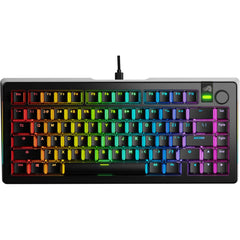Glorious Gmmk 3 Prebuilt Mechanical Gaming Keyboard, Size 75%, Hot Swappable Switches, Rgb Backlighting, Fox Mechanical Switches, Modular Design, Arabic Layout, Black