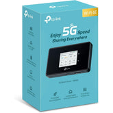 TP-Link M8550 5G LTE Mobile WLAN Router, Tri-Band AXE3600 Network, 3.4 Gbps Download Speed, Supports up to 32 devices , Gigabit WAN/LAN Port, VPN Encryption, Black
