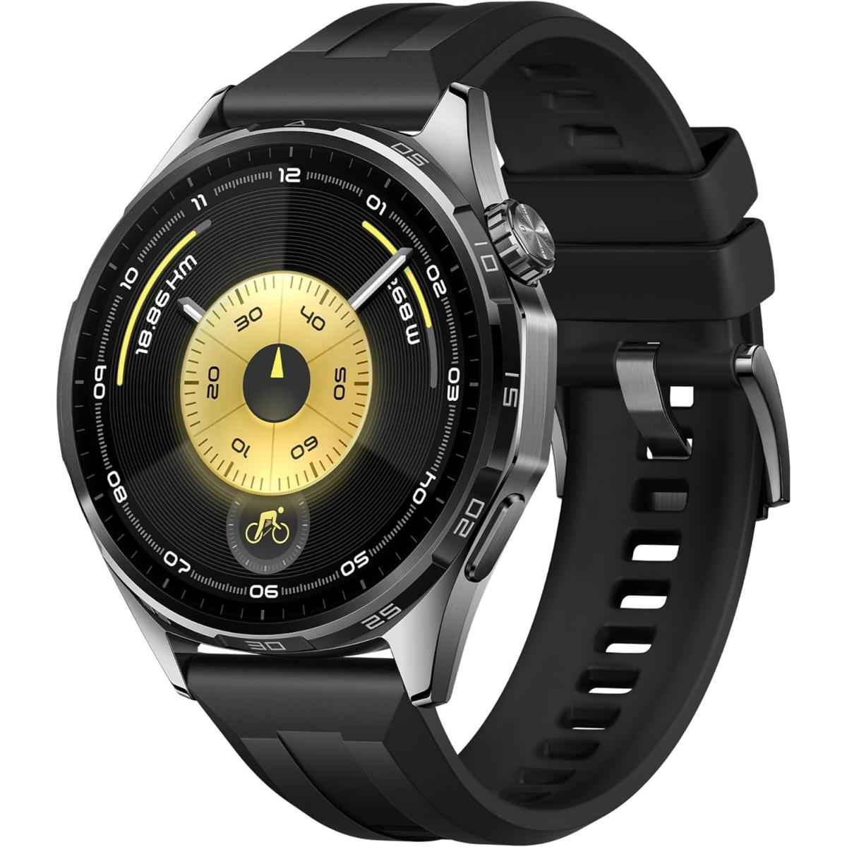 Huawei Watch Gt 6 Gps 46mm Smart Watch, 1.47''amoled Touchscreen, Up To 21 Days Battery Life, Cycling,100+ Sports Mode, Ios & Android, All Day Health Monitoring, Emotional Wellbeing, Black