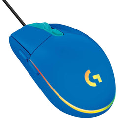Logitech G203 (Blue) Wired Gaming Mouse, 8K DPI, LIGHTSYNC RGB, 6 Programmable Buttons, On - Board Memory, Screen Mapping, for & Mac