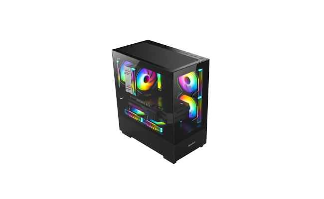 Huntkey PC case for desktop computer builds and component installation