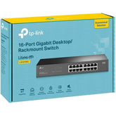 Tp Link Ls1016g 16 Port Gigabit Desktop/rackmount Switch, Fanless Silent Operation, 32gbps Switching Capacity, Energy Efficient Technology, Plug & Play For Home & Office Networks