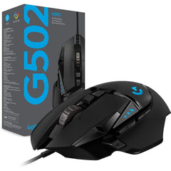 Logitech G502 HERO, Fully Programmable 11 Buttons with Hero 25K Sensor RGB High Performance Gaming Mouse (Comes with Leather Cord)