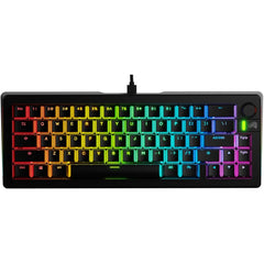 Glorious Gmmk 3 Prebuilt Mechanical Keyboard, Size 65%, Hot Swappable Switches, Rgb Backlighting, Fox Mechanical Switches, Modular Design, Arabic Layout, Black - CompuMe