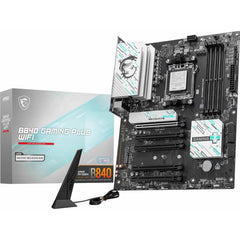 Msi B840 Gaming Plus Wifi Am5 Atx Amd B840 Chipset, 4x Ddr5 Udimm Slots, Up To 256gb Max Memory, 5x Pcie X16 Slots, 2x M.2 Slots, Wifi & Bt Conneivity