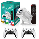 HCS350 Pro 4K Projector 1280*1080P Built-in 30000 Games with 2 Wireless Controllers