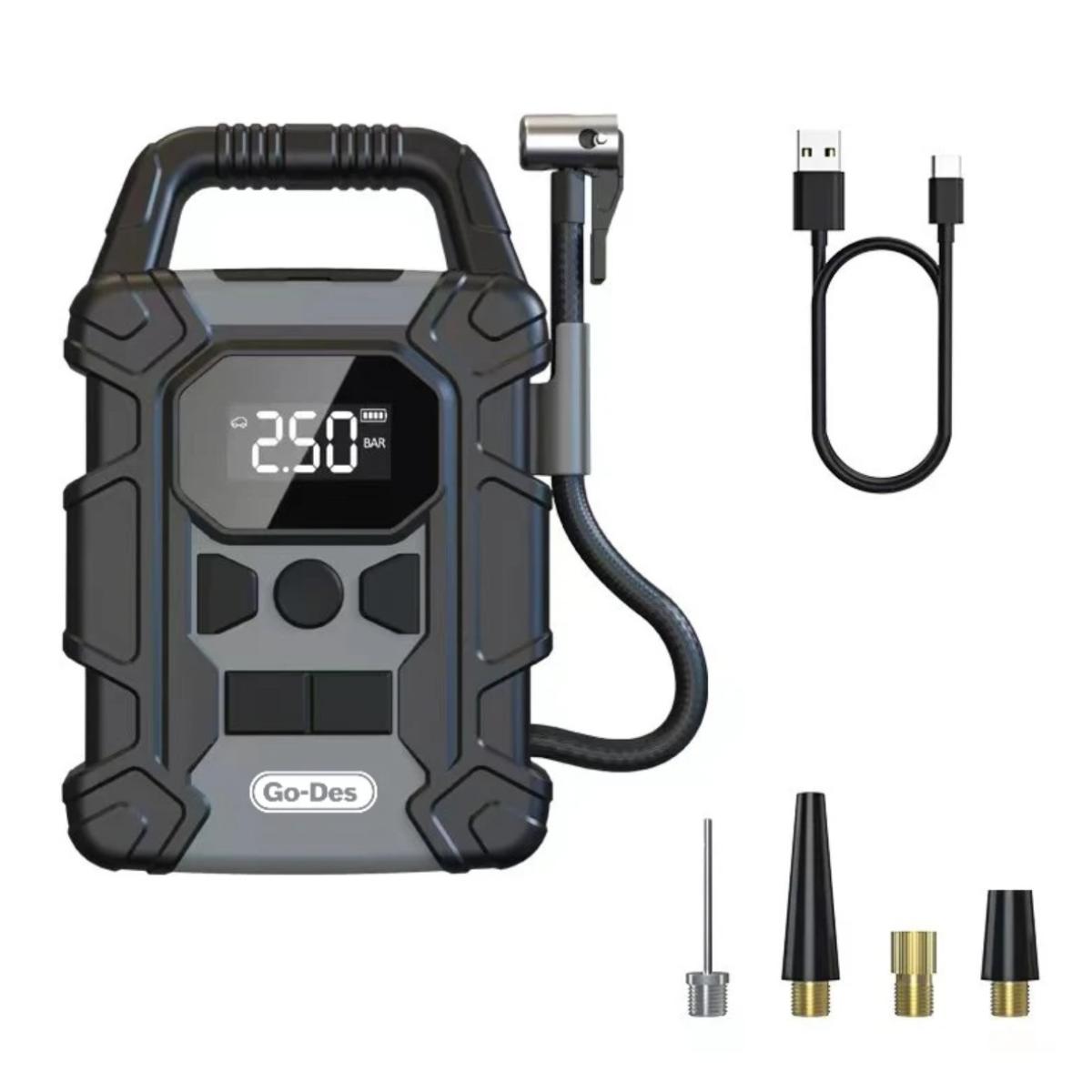 Go Des Outdoor Power Bank 7500mah Cordless Intelligent Digital Car Tire Air Inflator Automatic Real Time Air Pressure Deteion - CompuMe Go Des Outdoor Power Bank 7500mah Cordless Intelligent Digital Car Tire Air Inflator Automatic Real Time Air Pressure Deteion - CompuMe