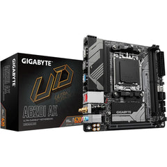 GIGABYTE A620I AX -Wi-Fi 6E- AMD RYZEN 7000 8000 9000 Series AM5-DDR5-PCIe 4.0-1xM.2 - Mini-ITX Gaming MotherBoard - A620I AX -
