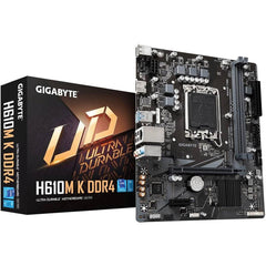 GIGABYTE H610M K, Intel 14th 13th 12th Series, LGA 1700/DDR4/PCIe 4.0/1xM.2 - mATX MotherBoard | GIGABYTE H610M K DDR4 | - CompuMe