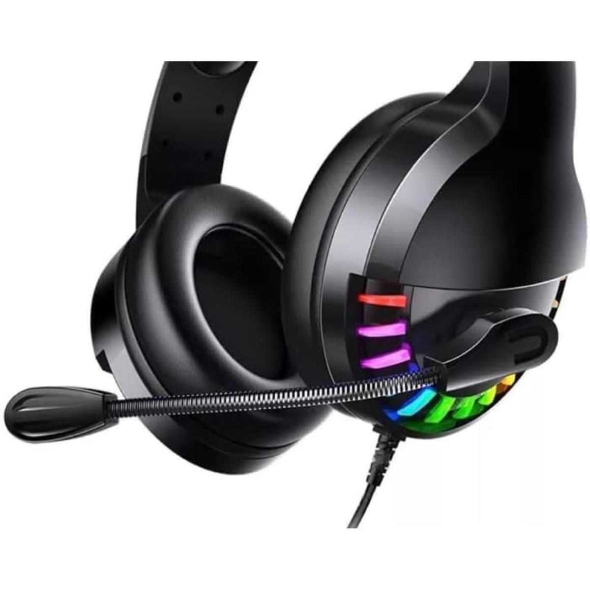 RGB Led Light GM2022 Gaming Headset with mic 40mm -Black