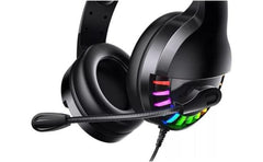 RGB Led Light GM2022 Gaming Headset with Mic 40mm Black