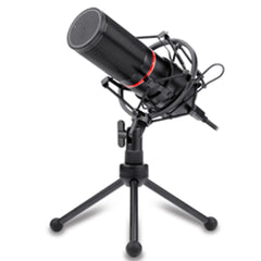 Redragon Blazar Gm300 Gaming Stream Microphone , 45±3db Sensitivity, ≤2.2kω Impedance, 20hz 20khz, Custom Circle Led Color, 16mm Big Condenser, Tripod Stand & Windscreen Included