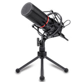 Redragon BLAZAR GM300 Gaming Stream Microphone , -45±3dB Sensitivity, ≤2.2kΩ Impedance, 20Hz-20kHz, Custom Circle LED Color, 16mm Big Condenser, Tripod Stand & Windscreen Included