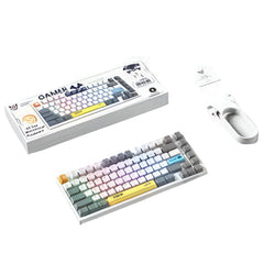 Onikuma USB Wired Mechanical Keyboard, RGB Backlit Matte Key Caps, For PC & Laptop, White - G58 WHITE