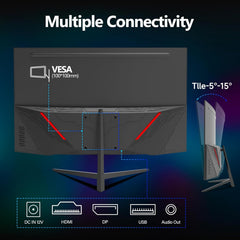 SUIRGE 32-Inch QHD Curved Gaming Monitor, 2K 165Hz, 1ms Response Time 3000r / DP+HDMI+USB+S - SG-3200C