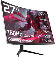 SUIRGE Gaming Monitor 27Inch, 180hz FHD 2K 1500R Curved PC Monitors - SG-GM270HL