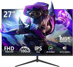 SUIRGE Gaming Monitor 27Inch, IPS 100Hz Computer Monitor Built-in Speakers - SG-2700C