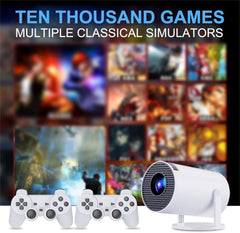 SMART Mini Game Video Projector 4K/HD/3D, Supported WiFi 6, Bluetooth 5.4, Android 11, Lamp - M300 MAX