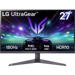 Lg Ultragear 27gs50f 27" Full Hd Gaming 180hz 1ms Hdr10 Amd Freesync 3 Side Virtually Borderless Design W/ 2x Hdmi, Displayport Black