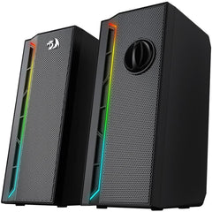 Redragon Gs580 Calliope Rgb Desktop Pc Speakers,2.0 Channel Enhanced Sound And Volume Control With 3.5mm Cable Black - CompuMe