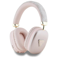 Guess 4G Gold Triangle Logo Bluetooth Wireless Headphones Pink