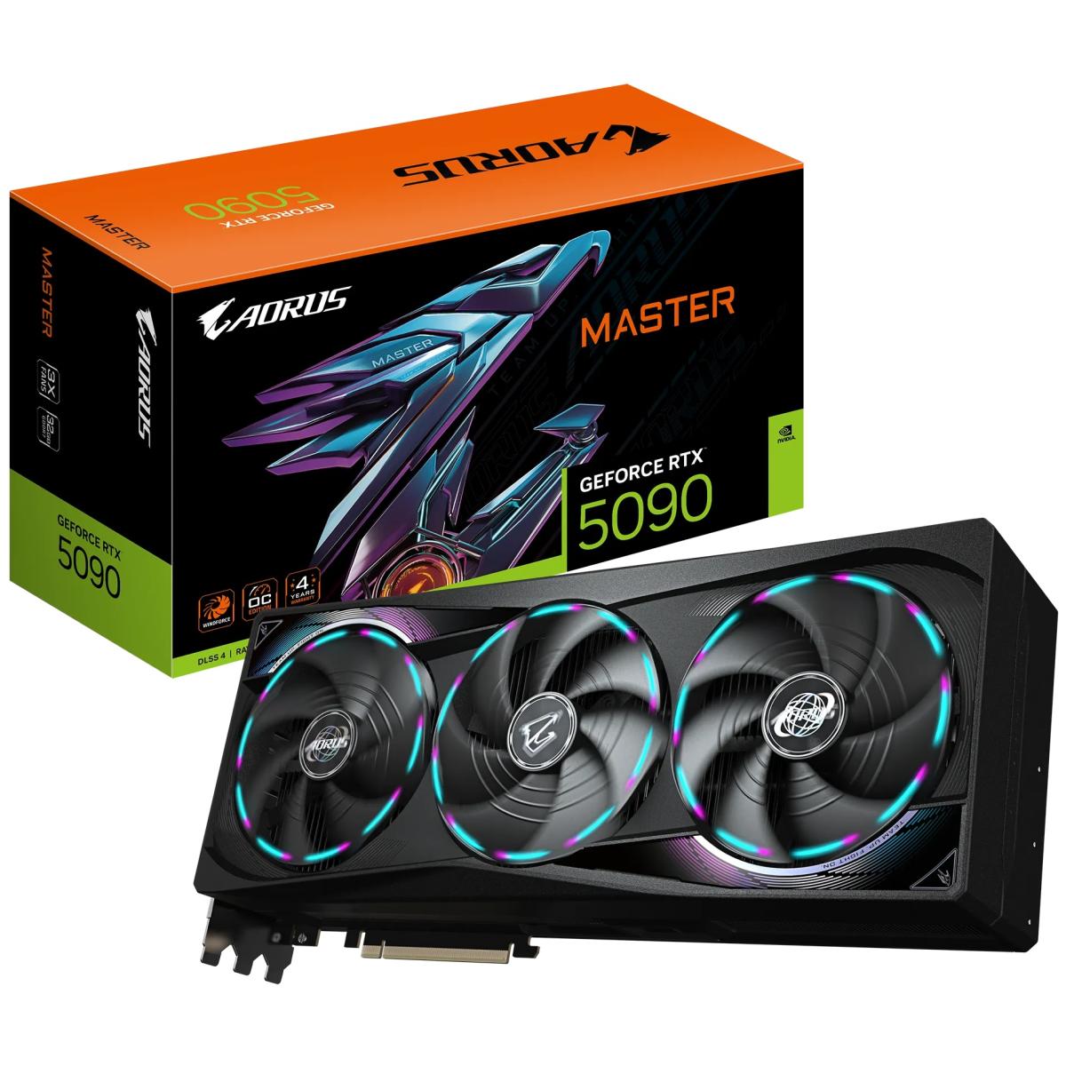 GIGABYTE AORUS GeForce RTX 5090 MASTER 32GB GDDR7 - Graphics Card | GV-N5090AORUS M-32GD | GIGABYTE AORUS GeForce RTX 5090 MASTER 32GB GDDR7 - Graphics Card | GV-N5090AORUS M-32GD |