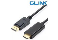 GLINK DisplayPort to HDMI Cable 1.8m, Gold-Plated DP Male to HDMI Male Adapter Cable for PC and HDTV