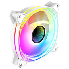Huntkey GX120 ARGB Arctic Circle PC Gaming Fan 120mm 1200RPM -White