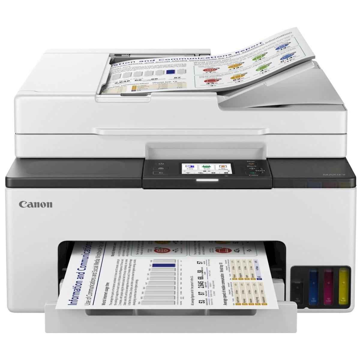 Canon Maxify Gx2040 Ink Tank All In One Wireless & Network Multi Funion Machine (copy/print/scan/fax) W/ Automatic Document Feeder White