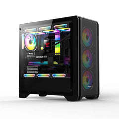 Huntkey GX750A Empty Gaming Case with 3 Fans - Black, cases