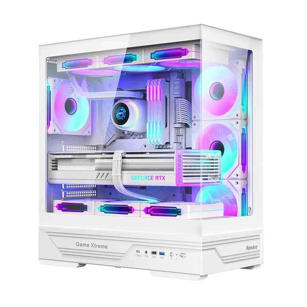 Huntkey GX760A Empty Gaming PC Case without Fans -White