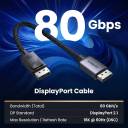UGREEN 25862 DisplayPort 2.1 Cable 3m, 80Gbps VESA Certified, 16K 60Hz 8K 240Hz 4K 240Hz DP Male to Male Gaming Cable