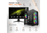 CompuMe Ultra 7 Plus Gaming Bundle | Intel Core Ultra 7 270K Plus 5.5GHz Turbo 24 Core, Nvidia GeForce RTX 5060 Ti 16GB GDDR7, 16DDR5 5600Mhz, 1TB NV3 6000MB/S, 360mm AIO Liquid Cooling w/ MAG 27CQ6F 27" 2K Curve Monitor