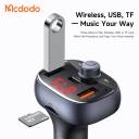 Mcdodo 595 72W 2A1C FM Car Charger with FM Transmitter PD3.0 Fast Charge Wireless/USB/TF Music Safe Charging for Smart Driving