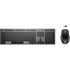 HP 725 Multi-Device Rechargeable Wireless Keyboard and Mouse Combo , up to 2 Months (Keyboard) 30 Days (Mouse) of Usage From a 3-Minute Charge