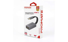 Promate Medialink H1 Type C To Hdmi Adapter 4k 30hz Video Converter W/ Audio Output Grey