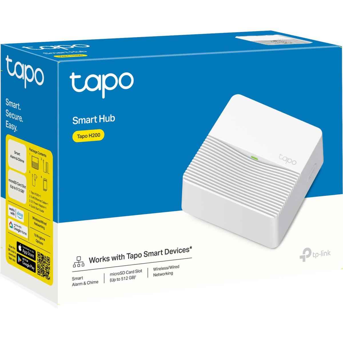 Tp Link Tapo H200 Smart Iot Hub, Up To 64 Switches & Sensors Or Buttons + 4 Battery Cameras Or Doorbells, Not Compatible With Tapo Camera Models With Cable